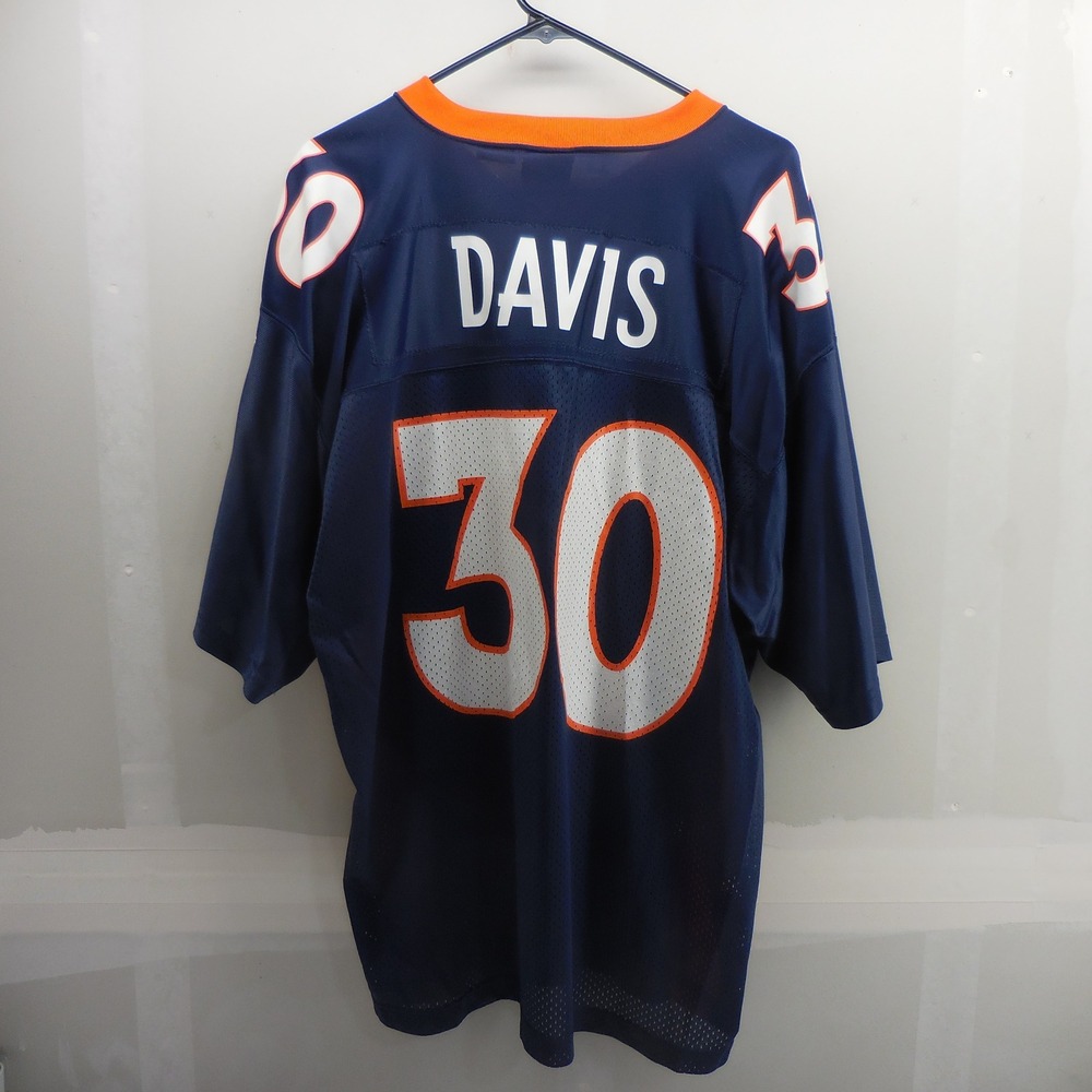 Vintage Starter Denver Broncos Terrell Davis 30 Jersey 1995 Mens 52 XL Navy Blue